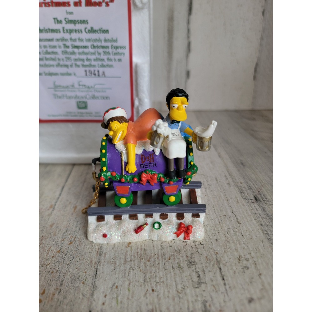 Hamilton Simpsons Christmas at Moe's train Xmas village accessory vintage